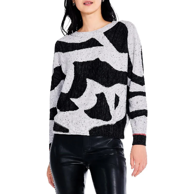 Personalized Wear Nic + Zoe Womens Printed Dolman Pullover Sweater