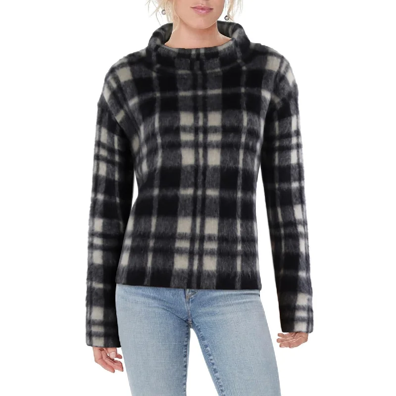 Soft Wear Polo Ralph Lauren Womens Alpaca Plaid Pullover Sweater