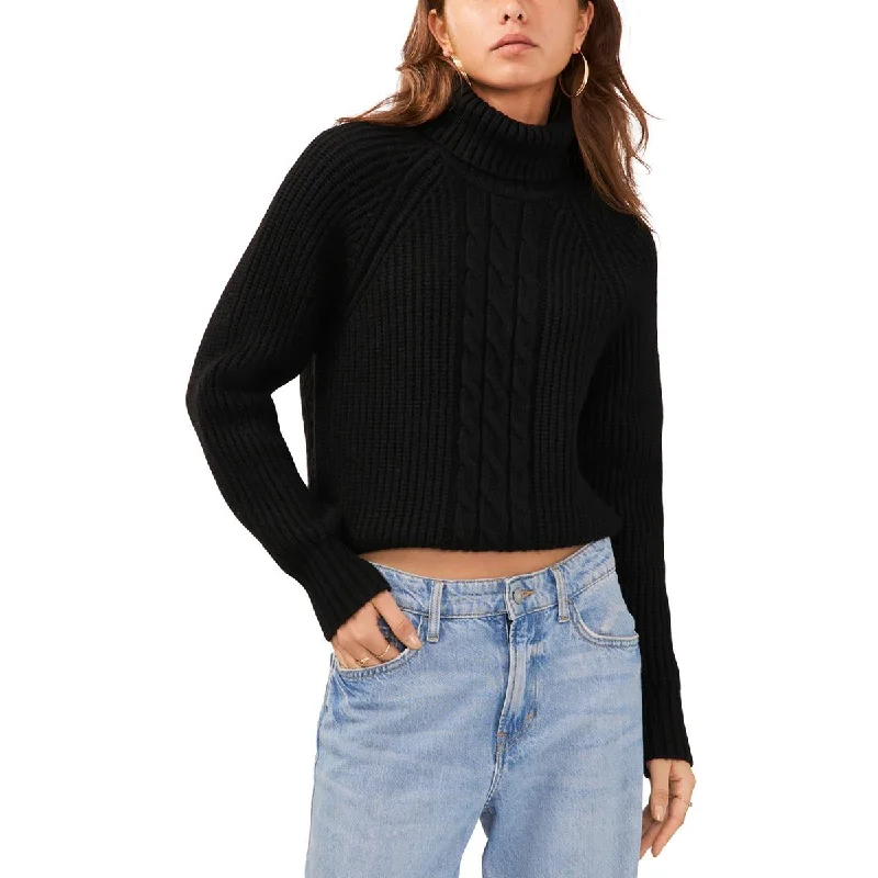 Simple Design 1.State Womens   Cut Out Back Turtleneck Pullover Sweater