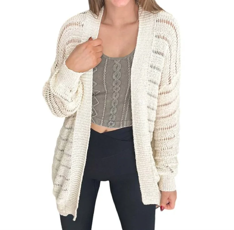 Everyday Comfort Only A Memory Cardi Sweater In Ivory