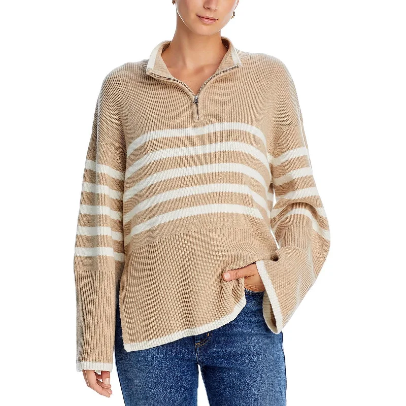 Cozy Layers Rails Womens Tessa 1/4 Zip Striped Pullover Sweater