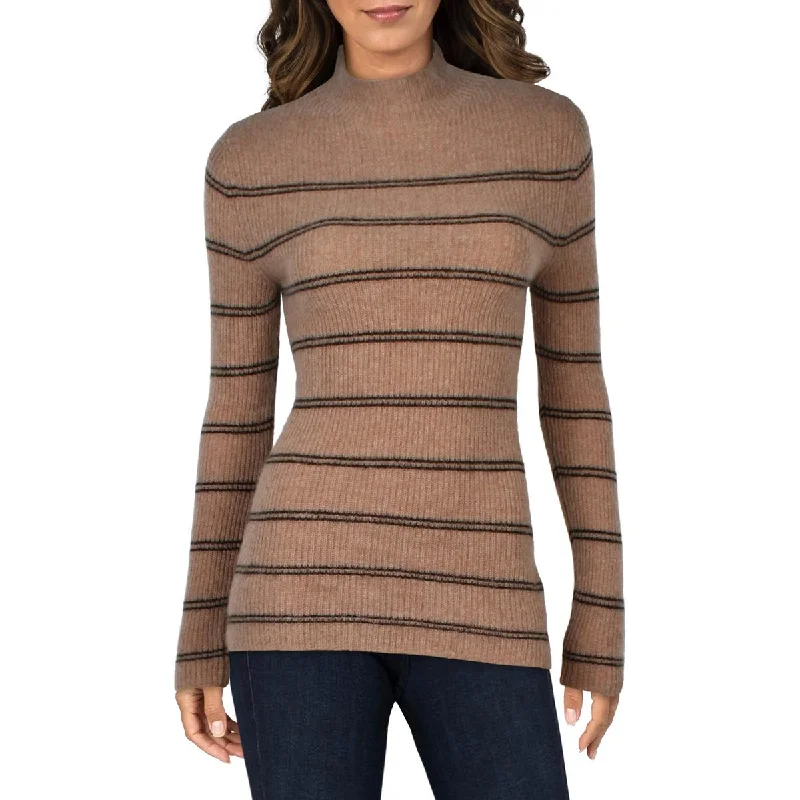 High-end Fabrics Sutton Studio Womens Cashmere Pullover Mock Turtleneck Sweater