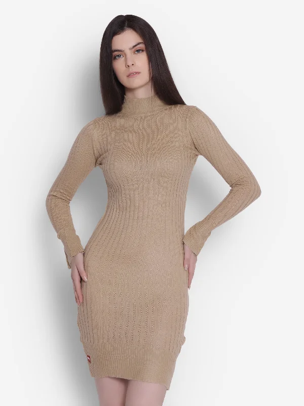 Stylish Comfort JUMP USA Women Beige Turtle Neck Sweaters