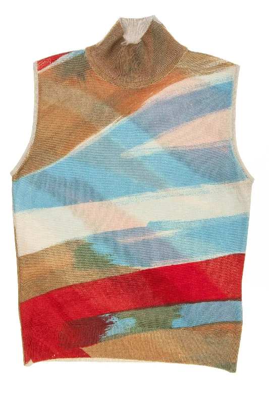Classic Design Versace - Multi Color Sleeveless Sweater - IT 40