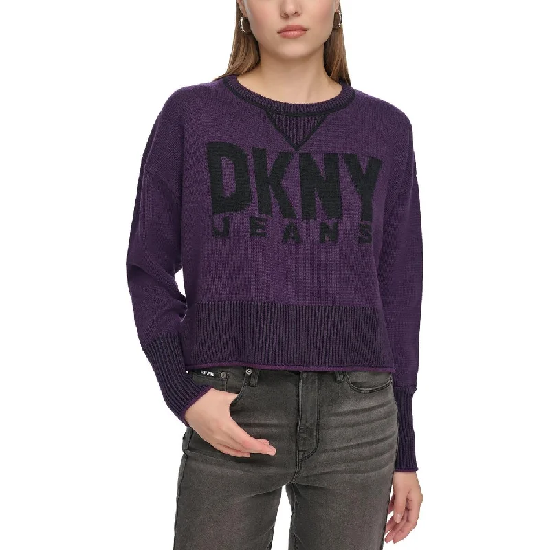 Classic Series DKNY Jeans Womens   100%  Logo Pullover Sweater
