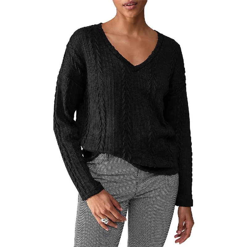 Elegant And Simple Sanctuary Womens Cable Knit Long Sleeve V-Neck Sweater