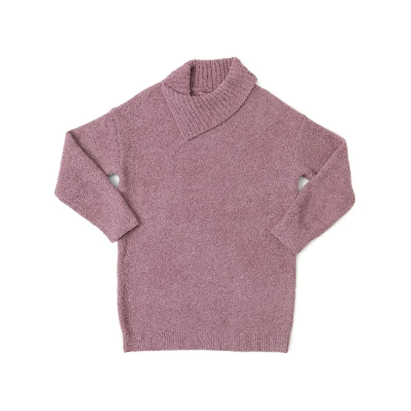 Cozy Sweaters Barefoot Dreams Womens Cozychic Cowl Neck Long Sleeve Pullover Sweater