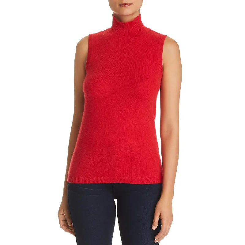 Casual Ease Private Label Womens Cashmere Sleeveless Turtleneck Sweater