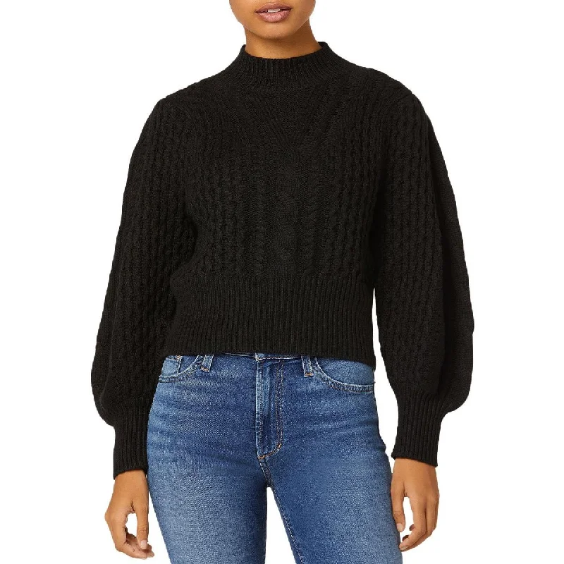 End Of The Year Joe's Womens Renna Merino Wool Cropped Mock Turtleneck Sweater