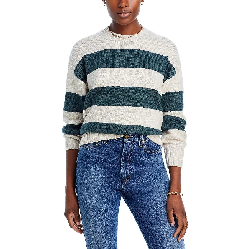 Light And Breathable Splendid Womens Crewneck Striped Pullover Sweater