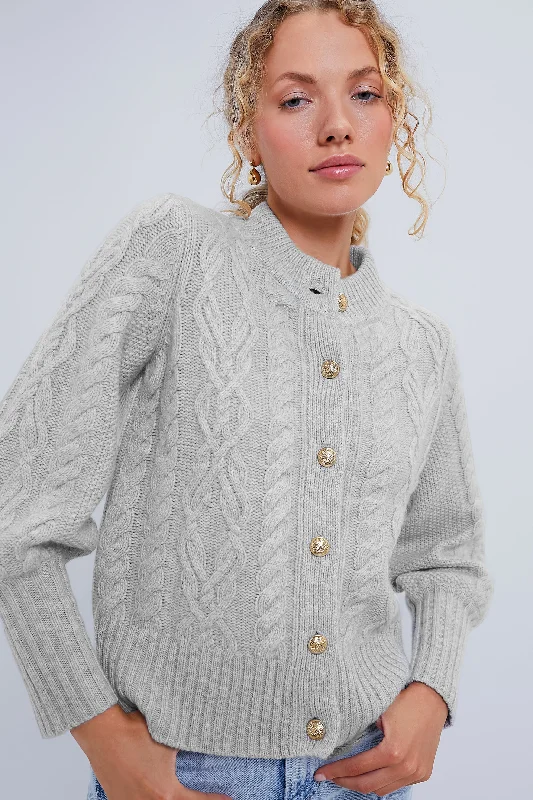 Chic Lounge Gray Cashmere Colette Cardigan