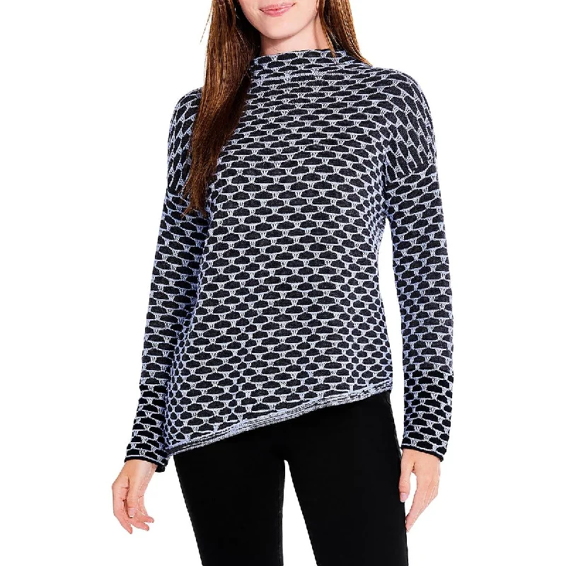 Leisure Sports Nic + Zoe Womens Pixel Play Knit Long Sleeves Pullover Sweater