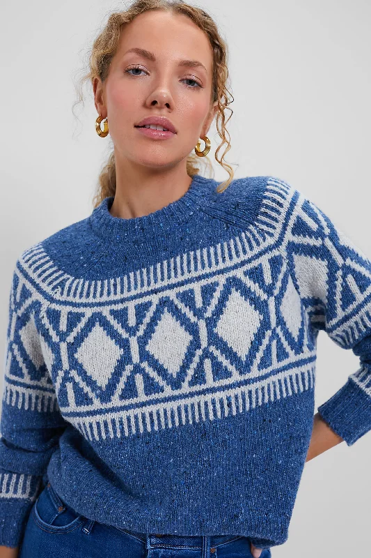 Dressing Tips Denim and Cream Naomi Crewneck