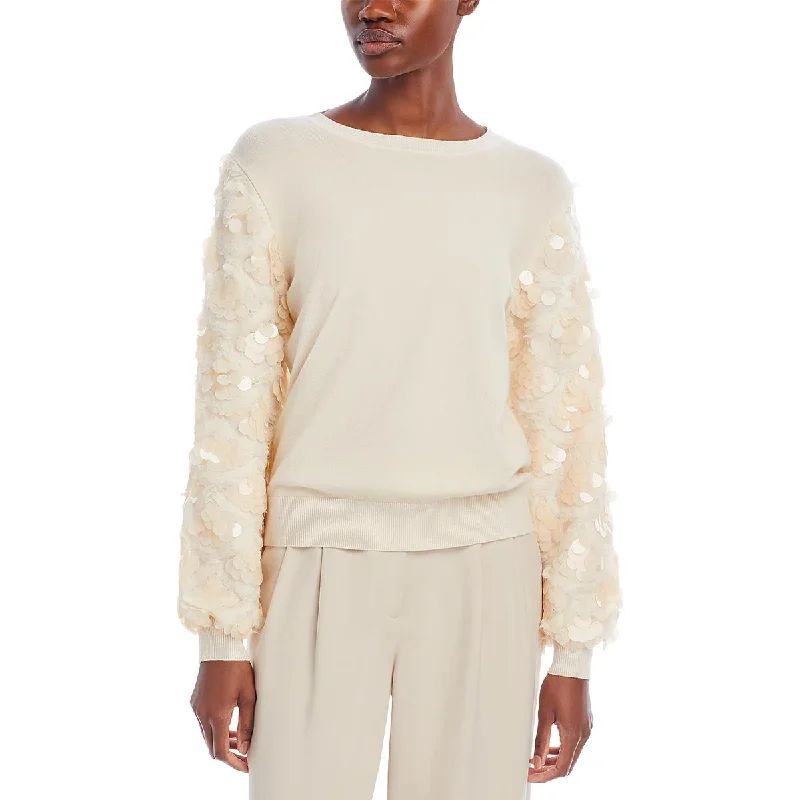 Fashionable And Fashionable Sioni Womens Paillettes Pullover Crewneck Sweater