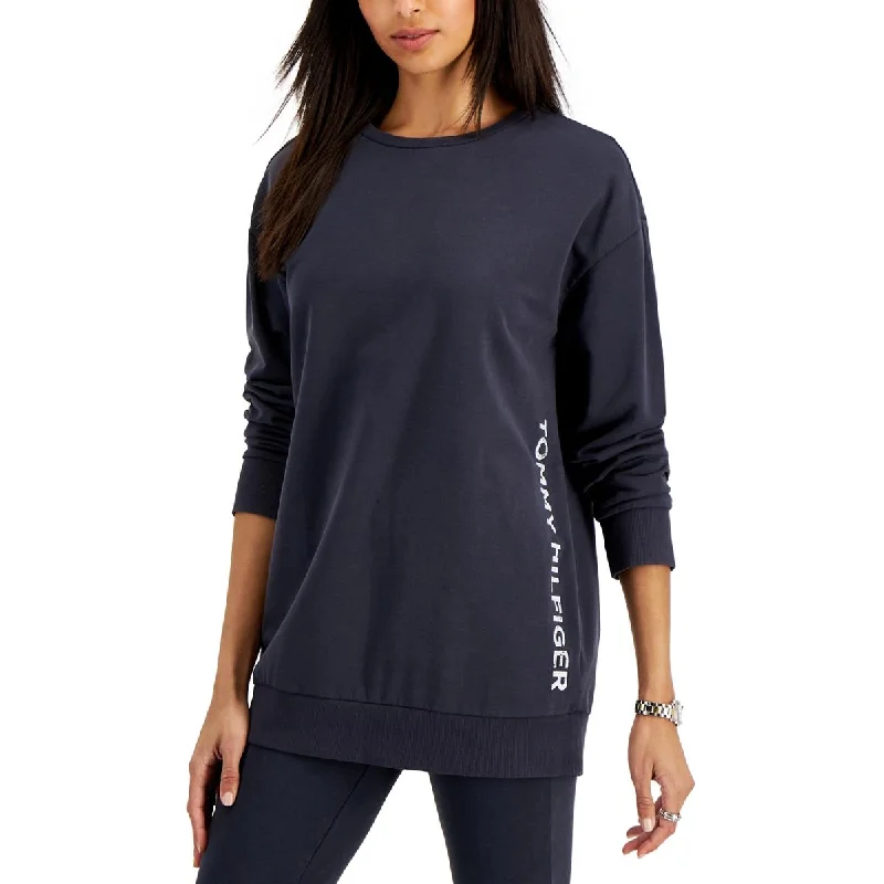 Casual Chic Tommy Hilfiger Womens Logo Knit Crewneck Sweater