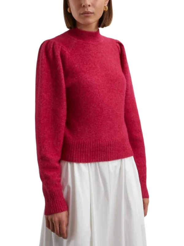 Warm Chic Onnie Sweater In Raspberry