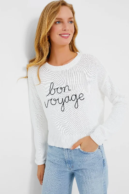 Girl Style White Bon Voyage Sienna Sweater