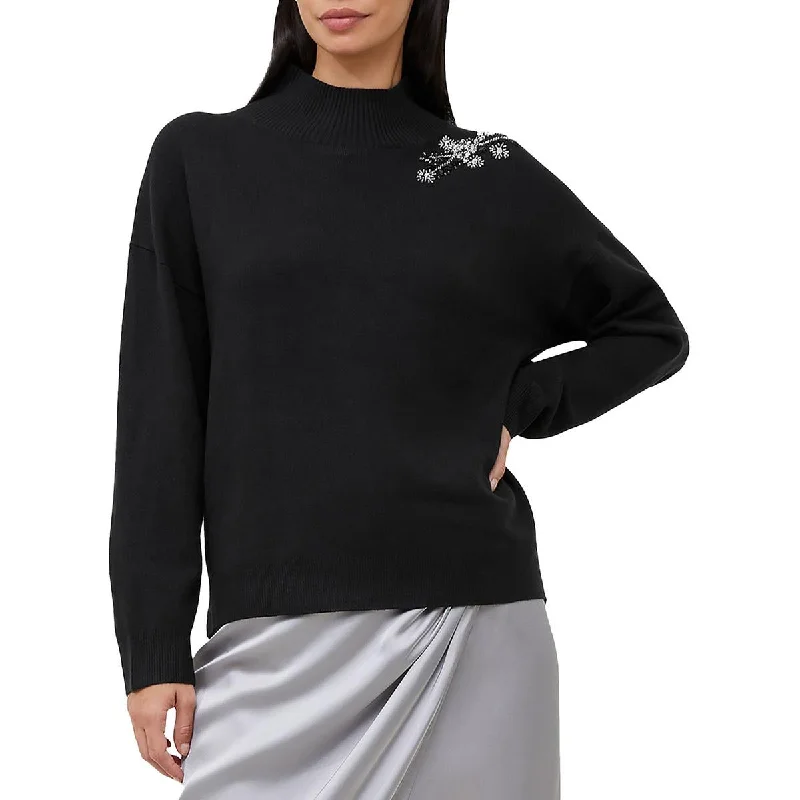 Dynamic Fashion French Connection Womens Knit Ribbed Mock Turtleneck Sweater