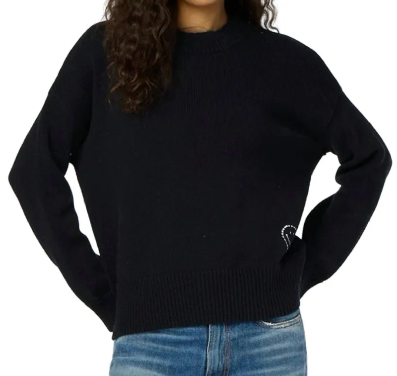 Relaxed Style Benton Last Olive Sweater In Black