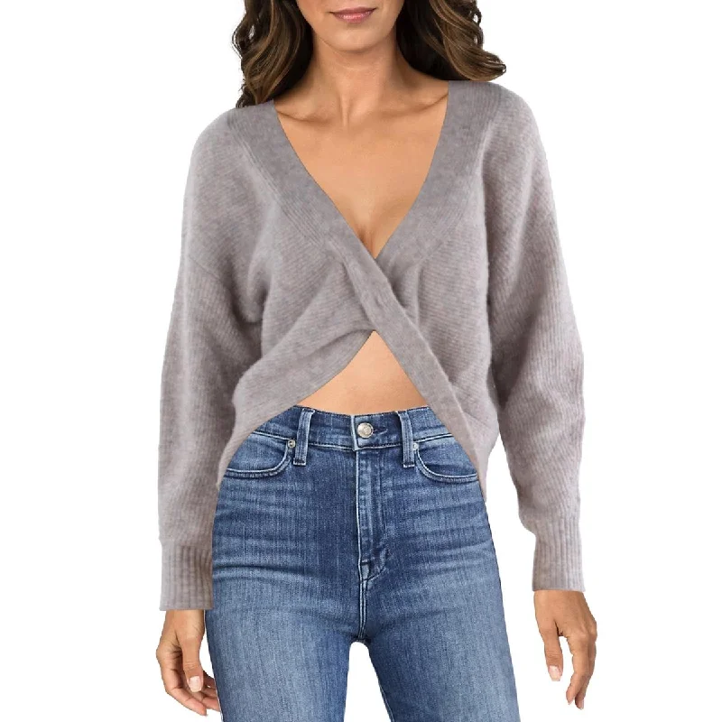 Cozy Knits Vigoss Womens Ribbed Twist Back Pullover Sweater