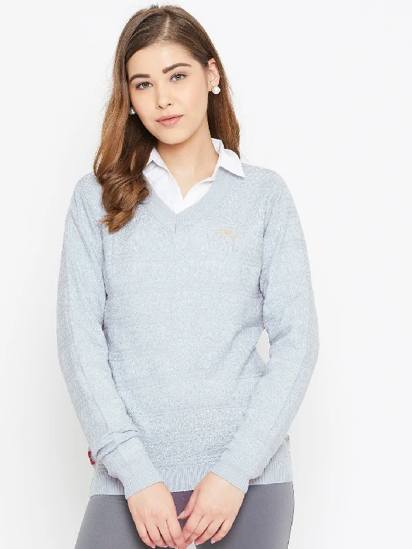 Comfy Dress JUMP USA Women Blue Self Design Sweater