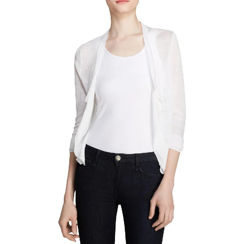 Cozy Fashion Trends Nic + Zoe Womens Linen Open Front Cardigan Sweater