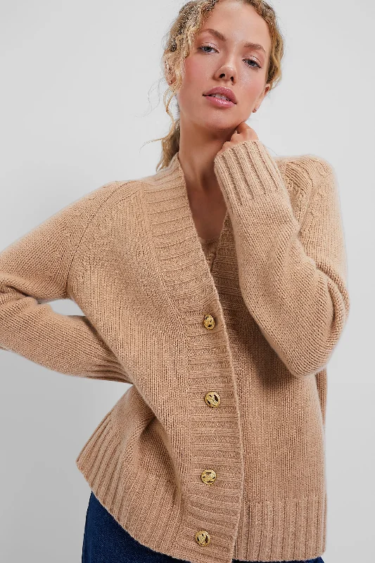 Timeless Style Camel Rachel Cashmere Cardigan