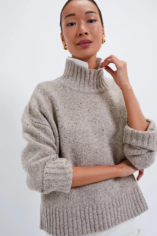 High-end Wear Marled Oat Hannah Turtleneck Sweater