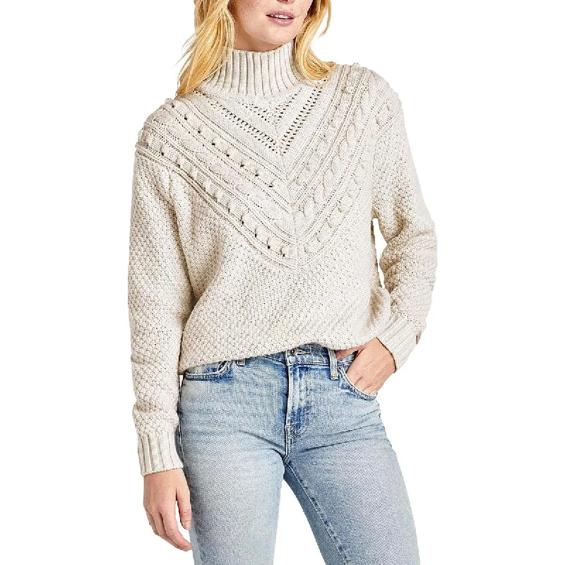 Fresh And Simple Splendid Womens Maggie Wool Blend Cable Knit Turtleneck Sweater