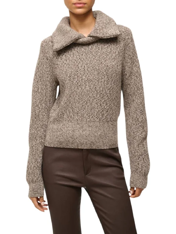 Comfy Chic Wear Christopher Sweater In Mocha Melange