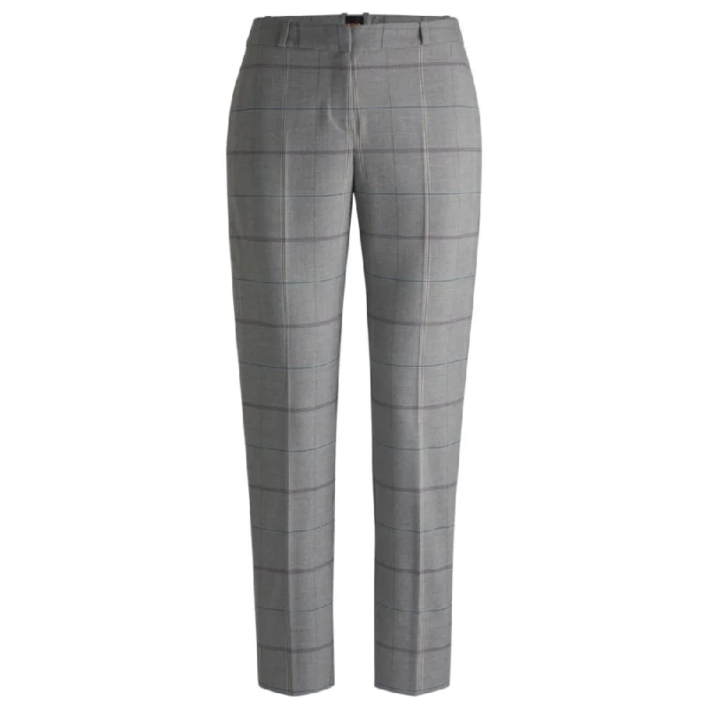 Romantic And Fresh Formal trousers in checked stretch fabric