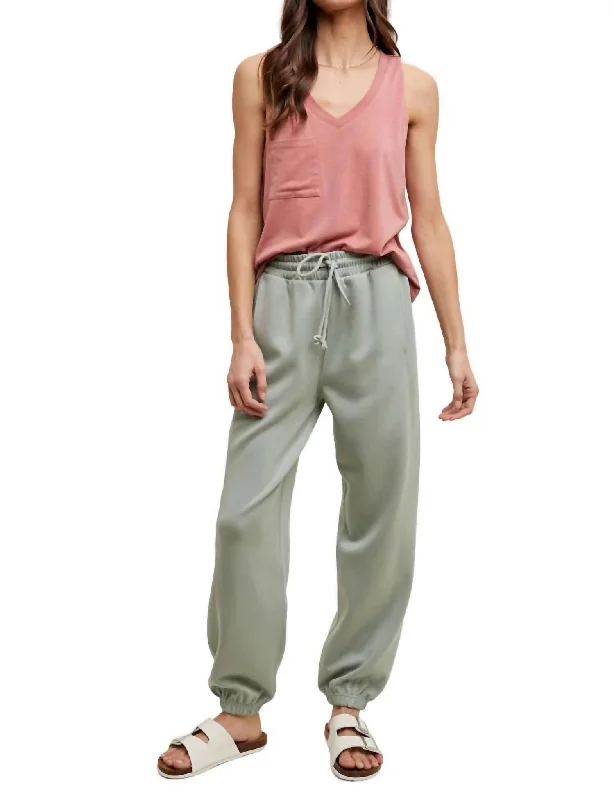 Youthful Relaxed Jogger Pants In Sage