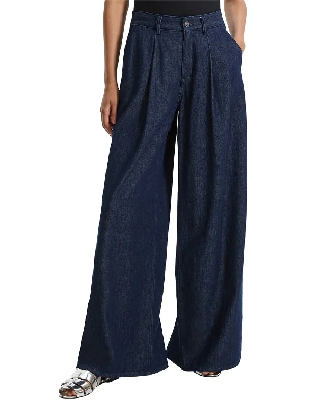 Designer Style Theory Pleated Wide Leg Pant