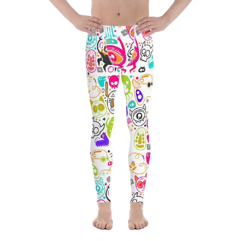 Design And Tailoring Colorful Doodles Men's Leggings