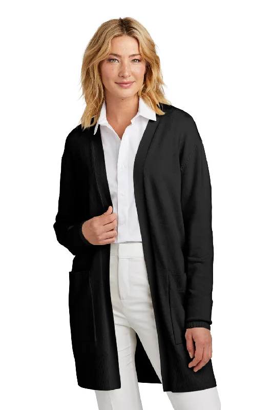 Comfort Fit Mercer+Mettle Womens Open Front Cardigan Sweater - Deep Black