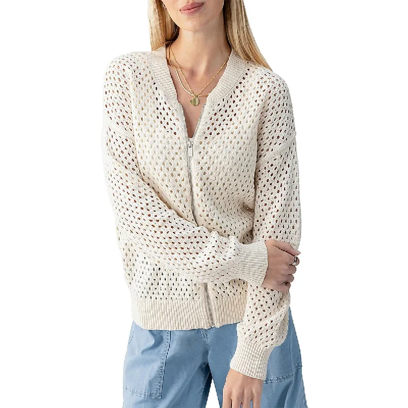 Comfortable Fashion Looks Sanctuary Womens Cotton Eyelet Bomber Jacket