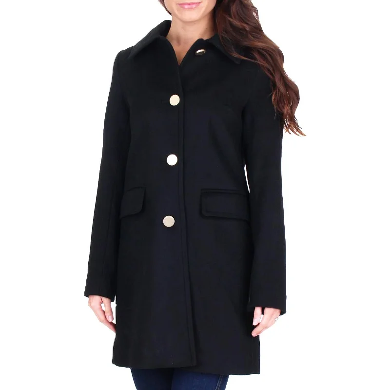 Effortless Outfits Tahari Sophia Women’s Wool Blend A-Line Button Up Coat
