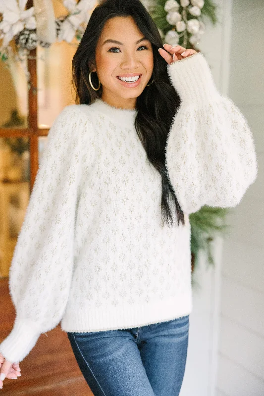 Trendy Wear Doing What You Love Cream White Sweater
