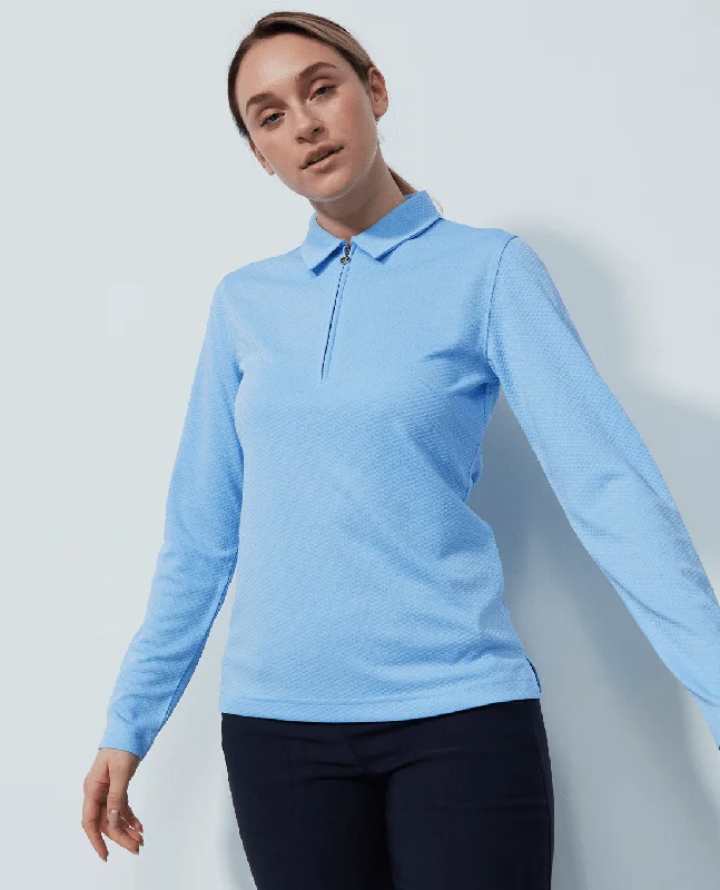 Easy Style DAILY SPORTS Peoria Long Sleeve Polo 200 Bella Blue