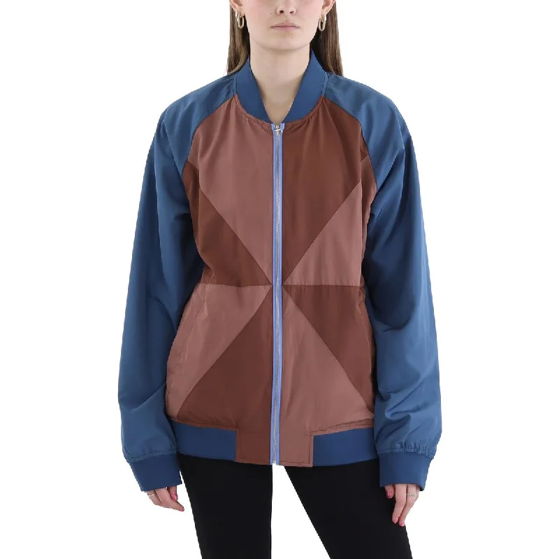 Breezy Comfort Scotch & Soda Womens Reversible Colorblock Bomber Jacket
