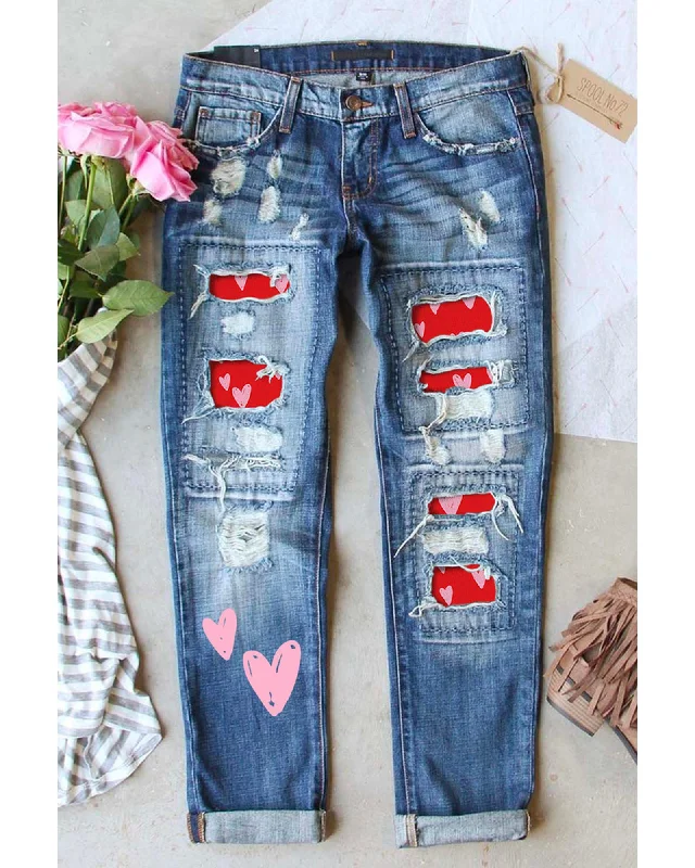 Goddess Outfit Azura Exchange Patchwork Distressed Jeans - 10 US