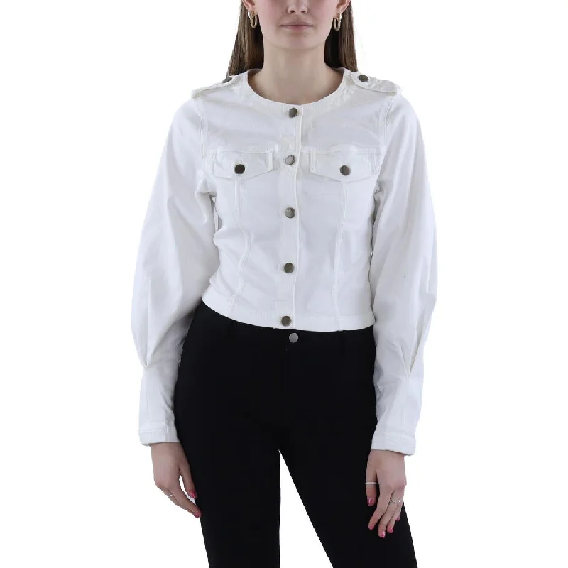 Modern Comfort Wear Joie Womens Kerina Crop Denim Denim Jacket