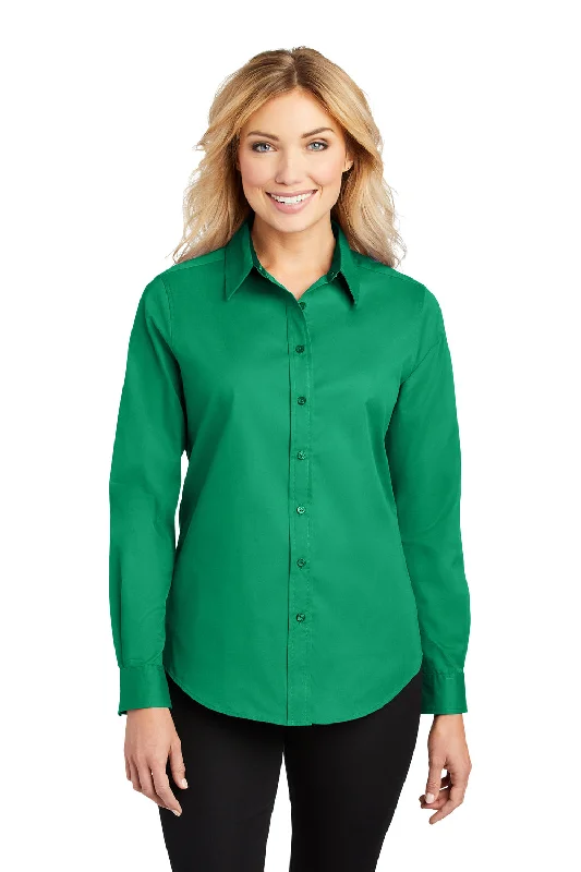Comfy Pants Port Authority Womens Easy Care Wrinkle Resistant Long Sleeve Button Down Shirt - Court Green Comfy Pants Port Authority Womens Easy Care Wrinkle Resistant Long Sleeve Button Down Shirt - Court Green