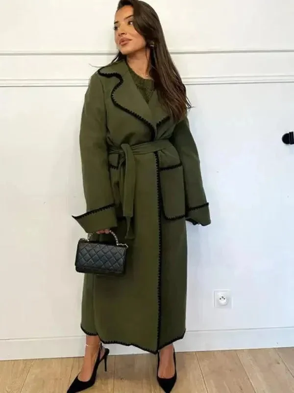 Comfortable Lifestyle Oversized Belted Women Trench Coat