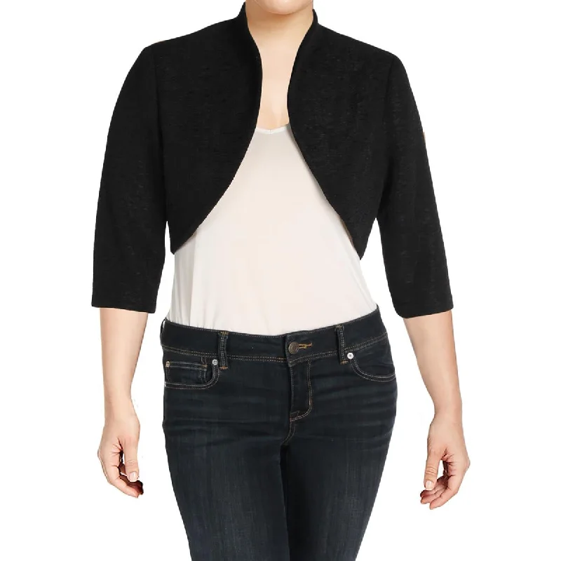 Simple Chic Connected Apparel Womens Textured Elbow Sleeves Bolero