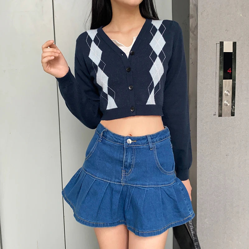 Cute Design Women Jeans Skirts