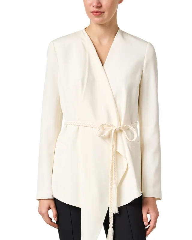 Mid-length Style Lafayette 148 New York Silk-Blend Jacket