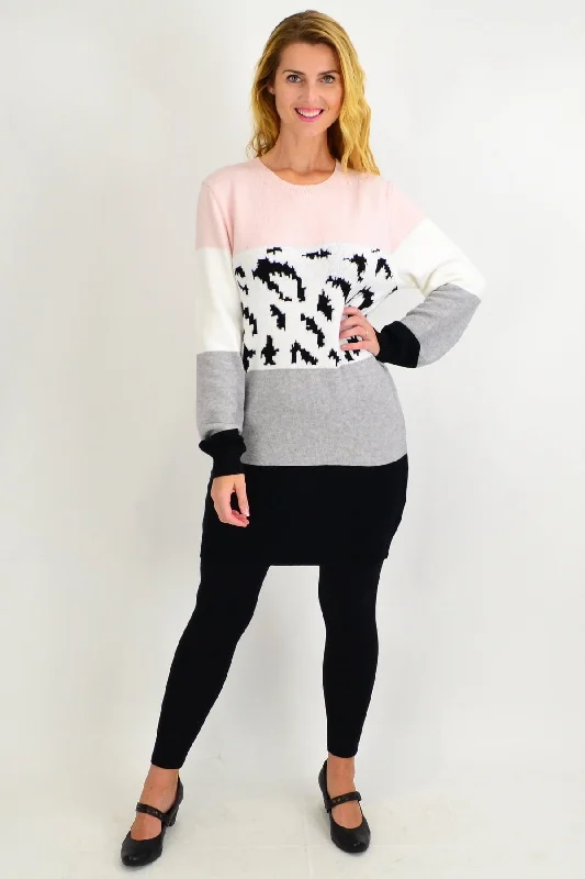 Chic Comfort Baby Pink Woolly Winter Tunic Jumper