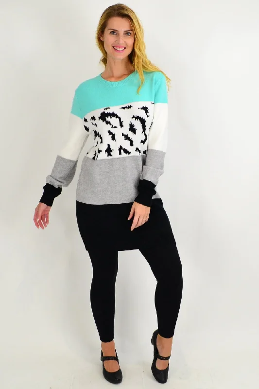 Comfortable Jackets Turquoise Woolly Winter Tunic Jumper