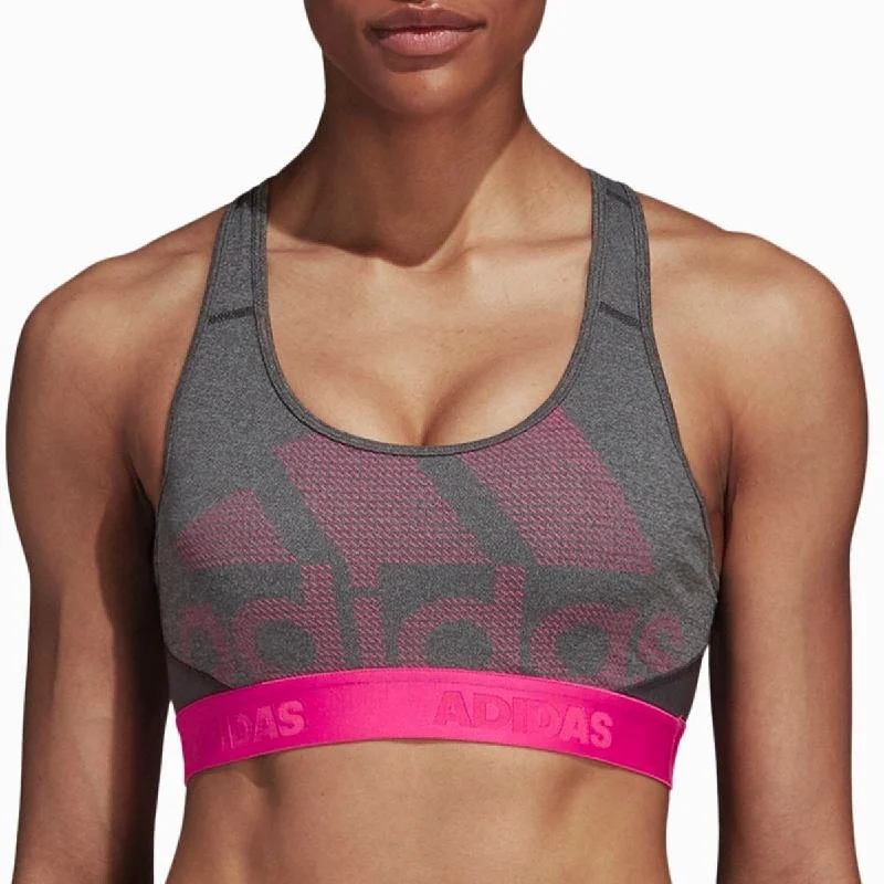 Breathable Comfort Adidas Women's AlphaSkin Racerback Medium-Support Sports Bra Size Small - Black Breathable Comfort Adidas Women's AlphaSkin Racerback Medium-Support Sports Bra Size Small - Black